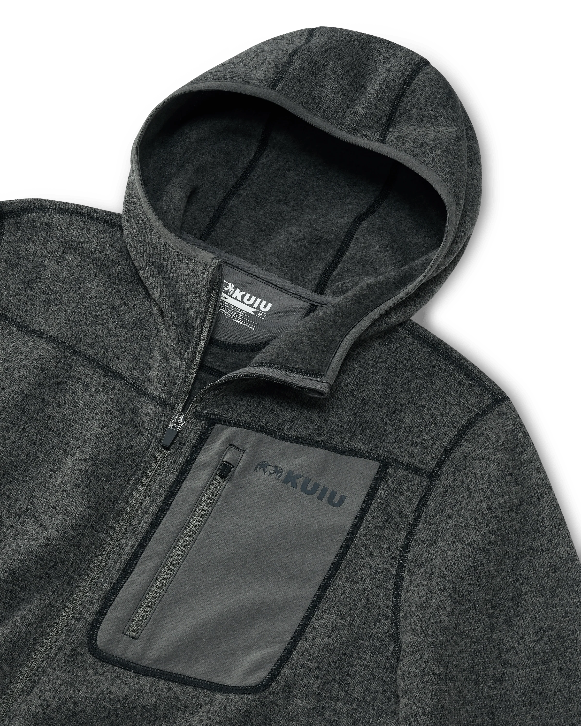 Base Camp Hooded Sweater | Charcoal Heather - Image 3