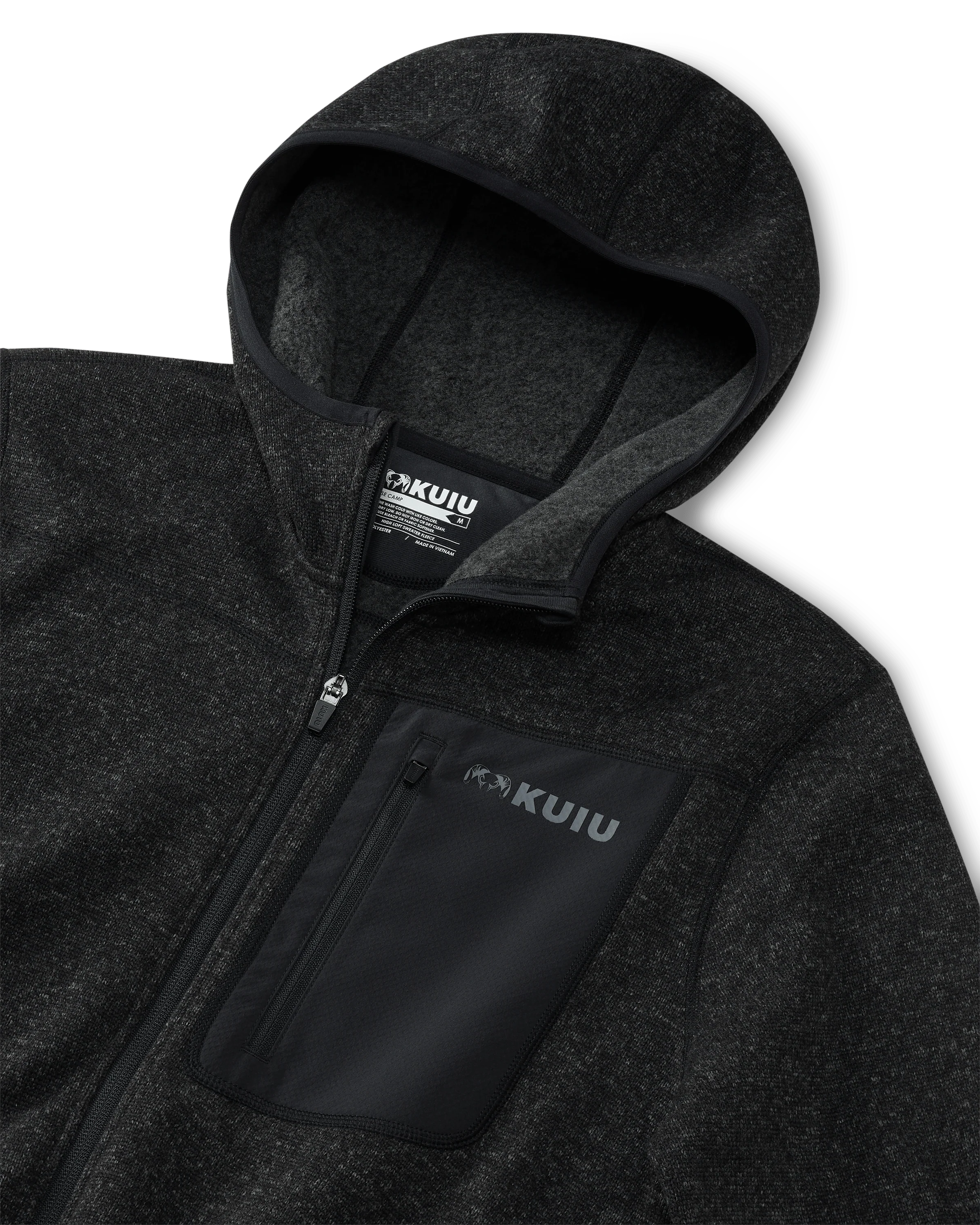 Base Camp Hooded Sweater | Heather Black - Image 3