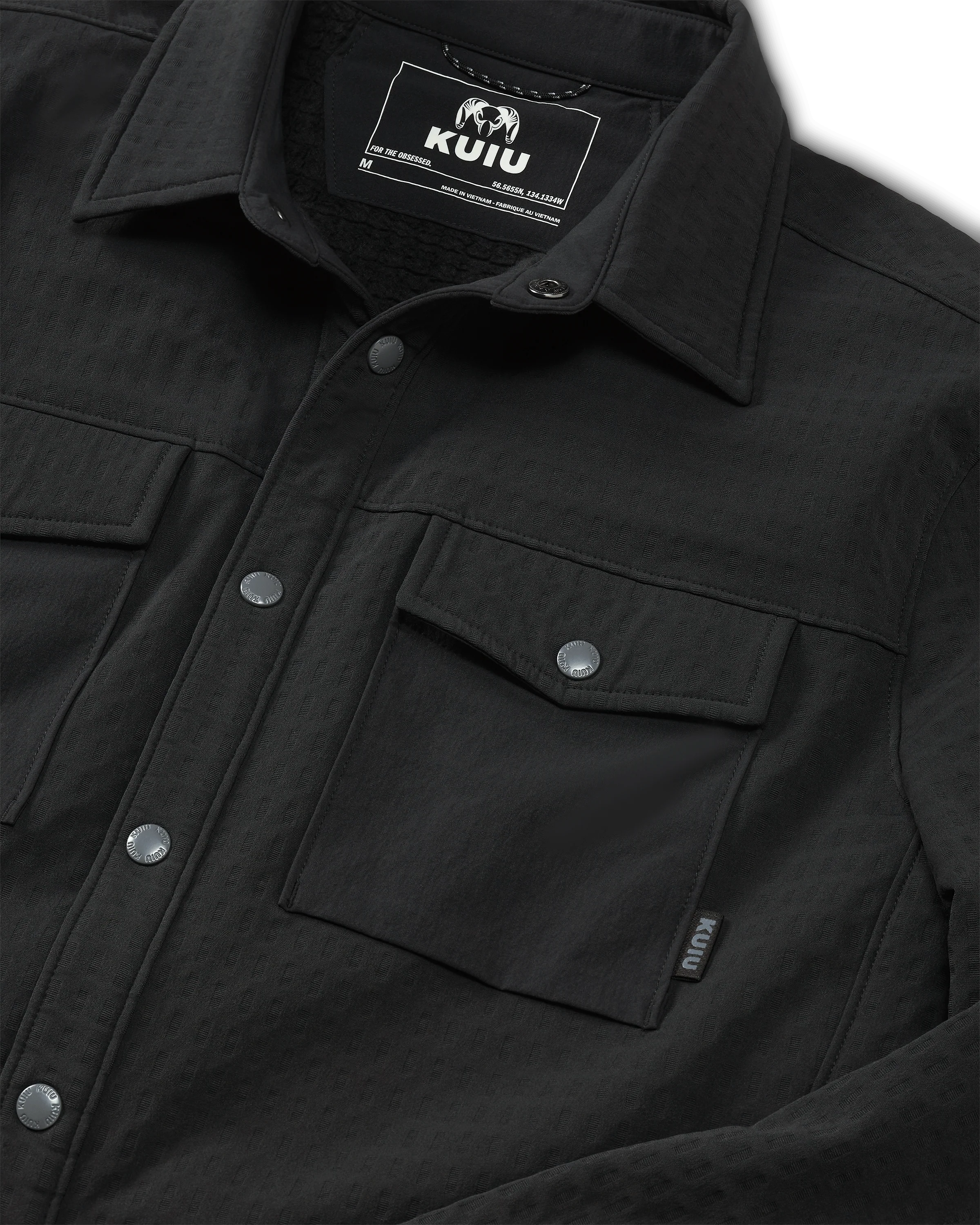 Blockfield Fleece Shirt Jacket | Black - Image 3