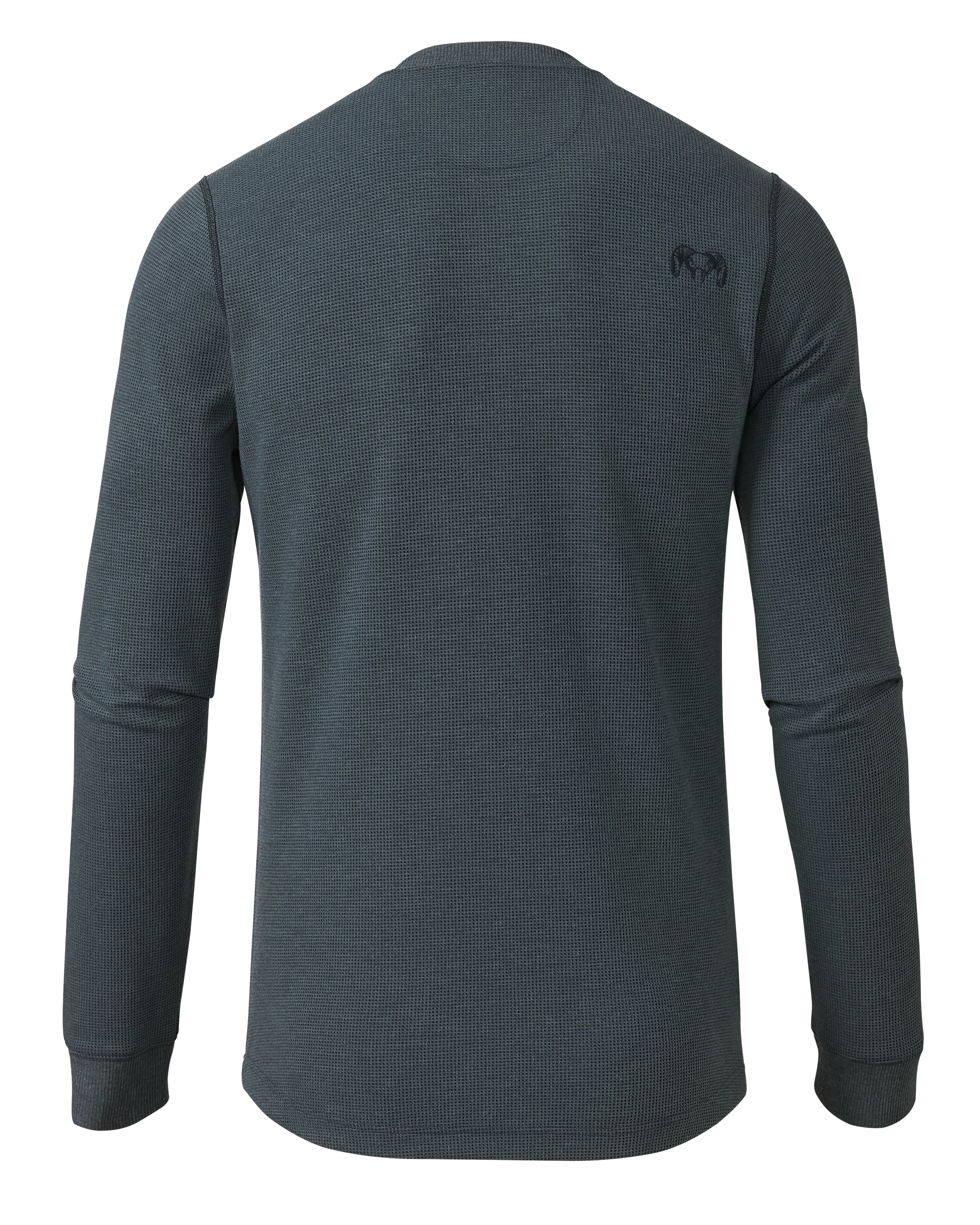 Canyon Waffle Henley | Steel Blue Heather - Image 2