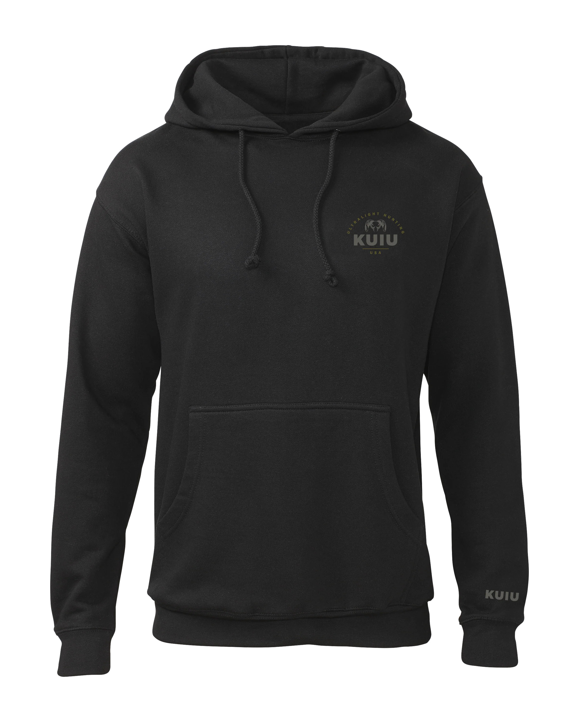 KUIU Stacked Chest Logo Hoodie | Black