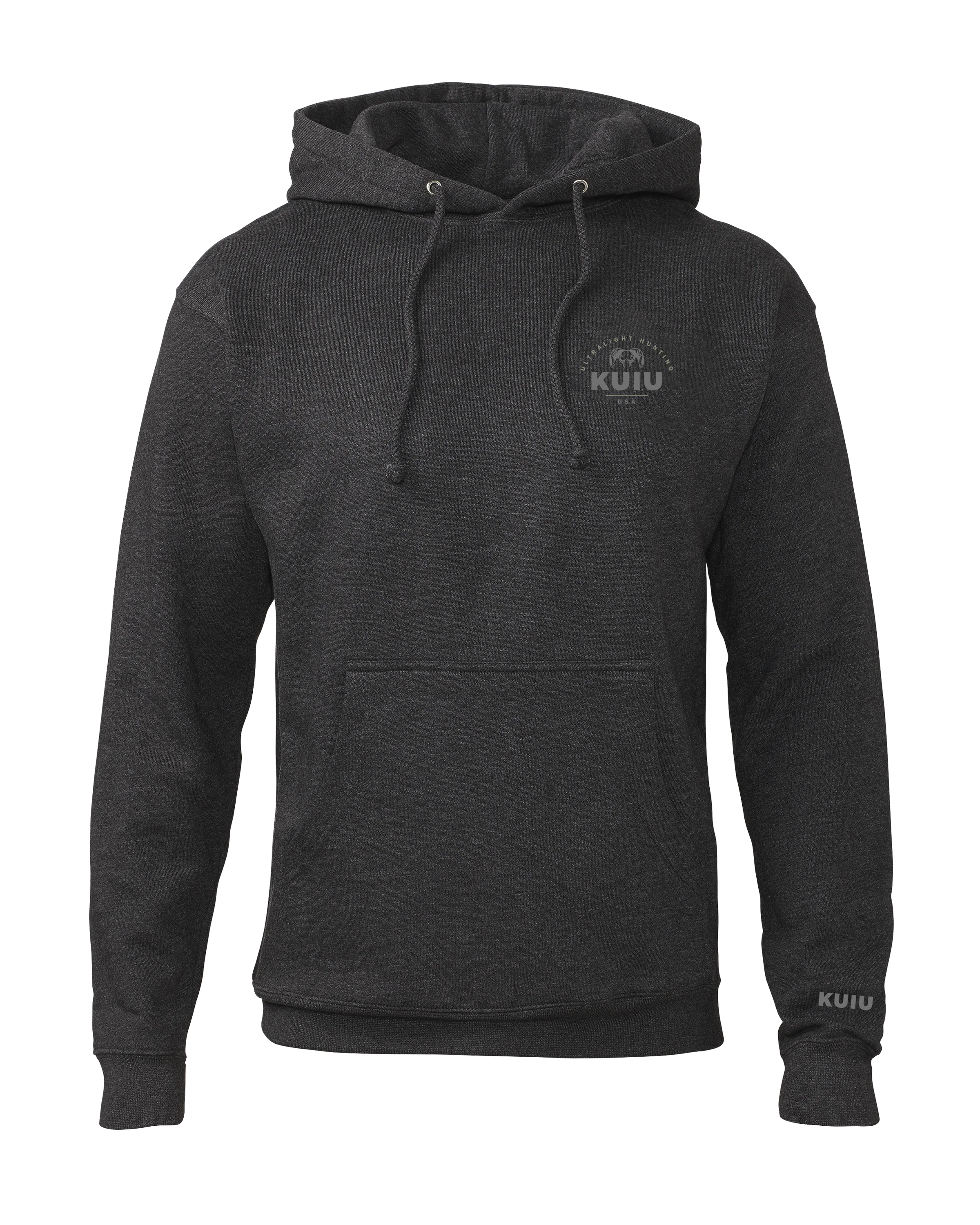 KUIU Stacked Chest Logo Hoodie | Charcoal