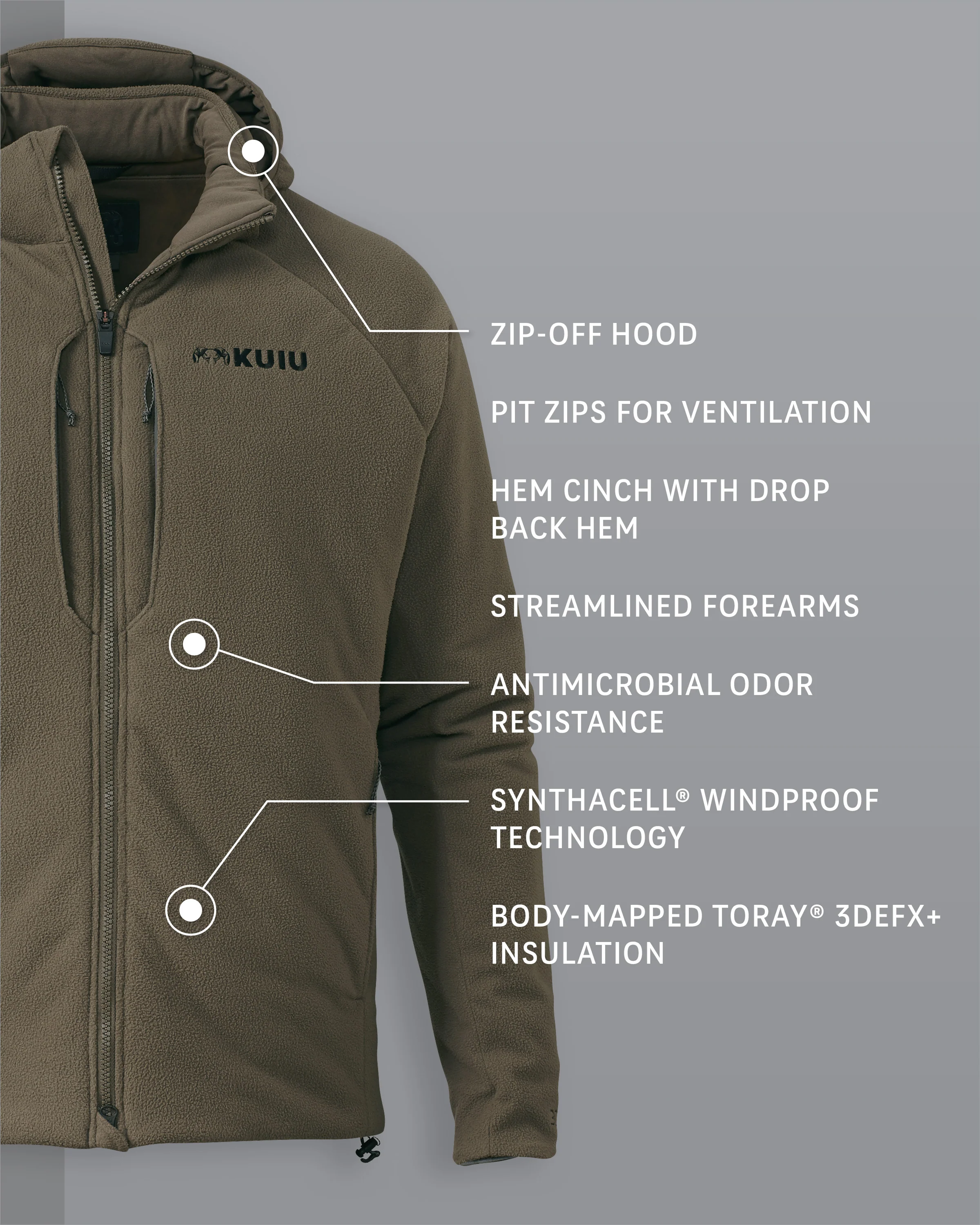 Outlet KUIU Proximity Hooded Insulated Jacket | Ash - Image 2
