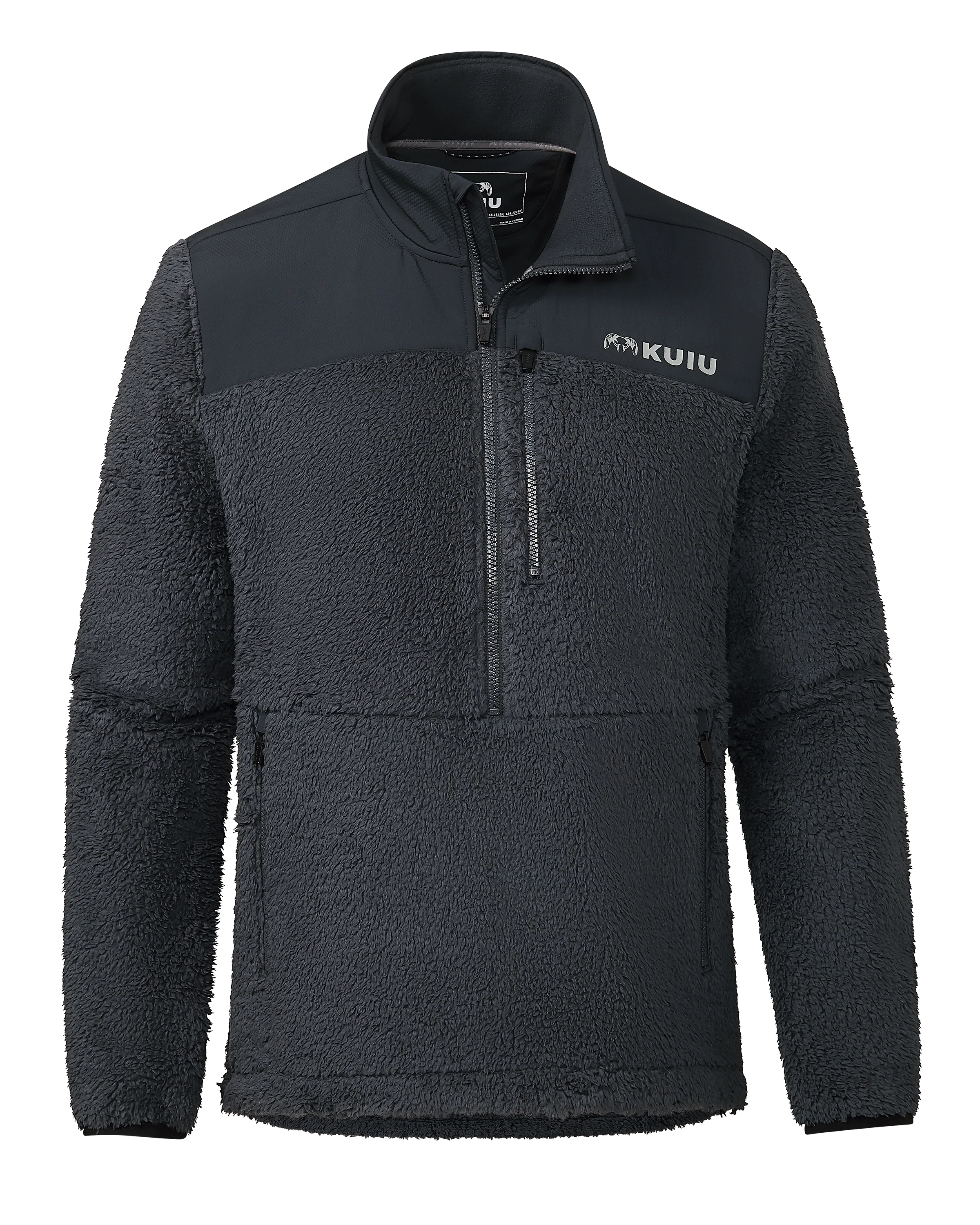 Sherpa Fleece Zip Pullover | Nightfall