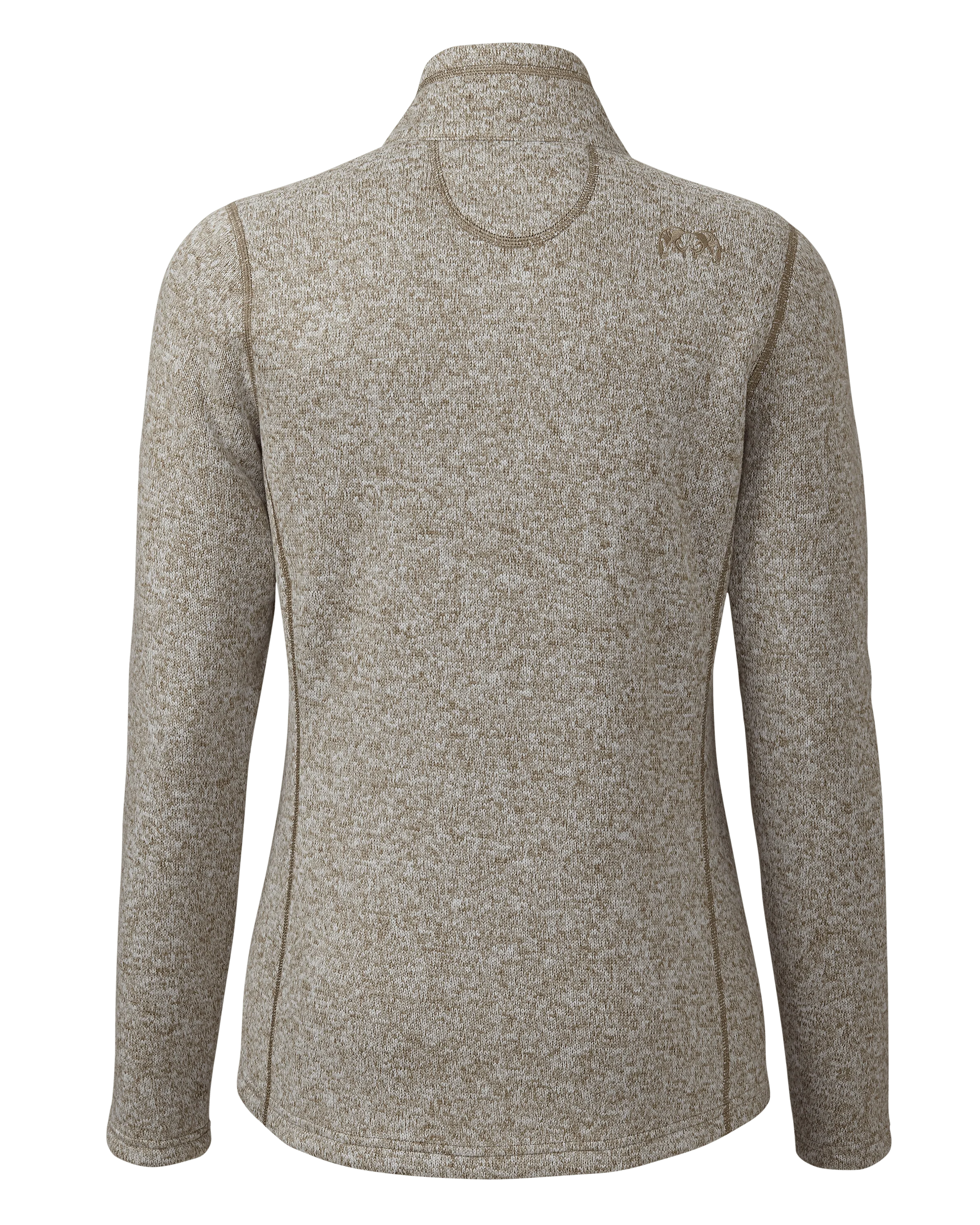 Women's Base Camp Full Zip Sweater | Khaki White Heather - Image 2