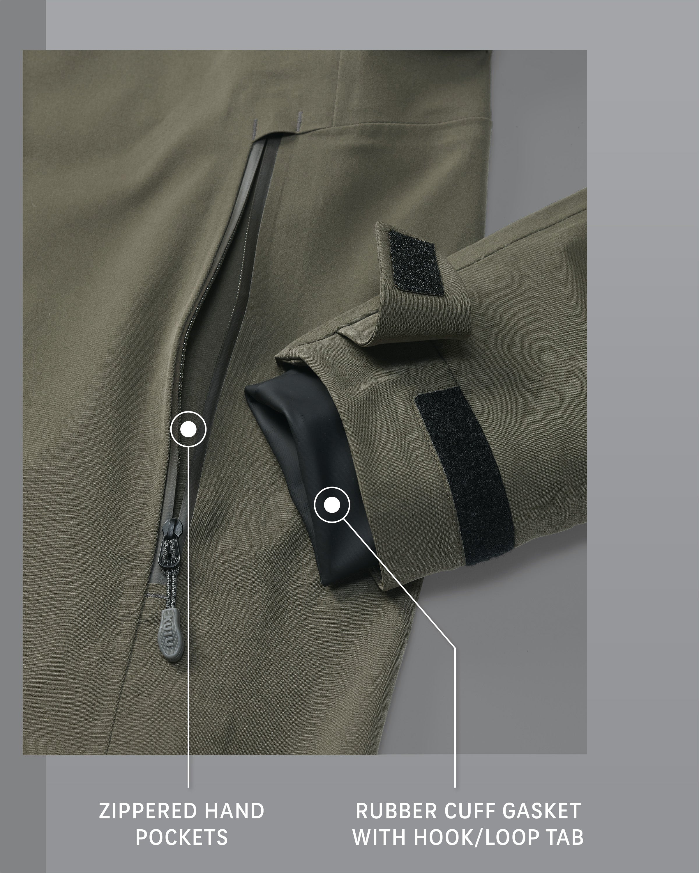 Yukon TR Rain Jacket | Ash - Image 3